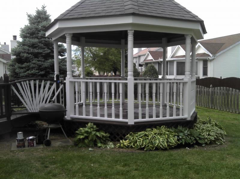 refinishing this gazibo and deck