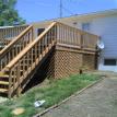 stained deck using a solid stain cedar