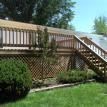 stained deck using a solid stain cedar